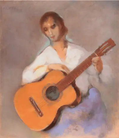Cuadro La Cancionera de Miguel Carlos Victorica