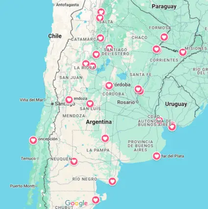 Mapa esculas donadas José Roger Balet