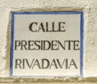 Placa calle Presidente Rivadia en Cadiz