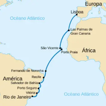 Vuelo portugueses Coutinho y Cabral