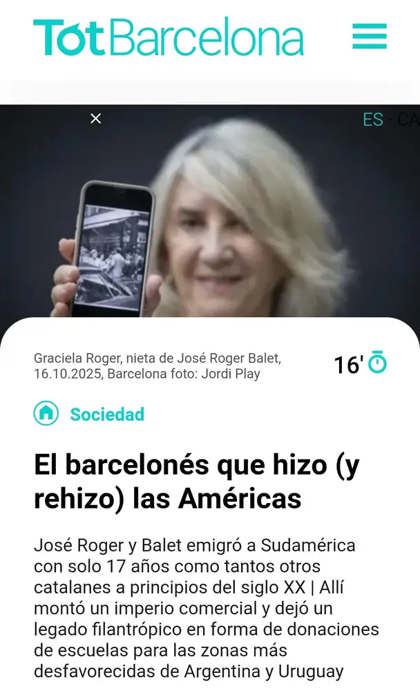 Ilustración de periódicos y prensa sobre la vida y obra de José Roger Balet
