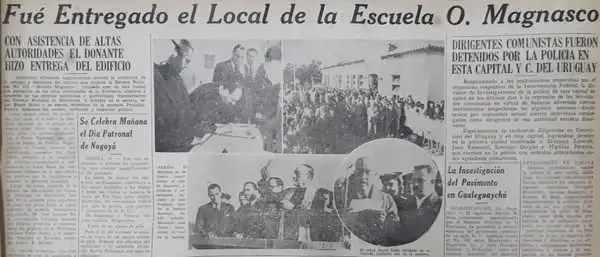 Cabecera histórica de El Diario de Paraná (15 de julio de 1944) en su 75.º aniversario recordando a José Roger Balet