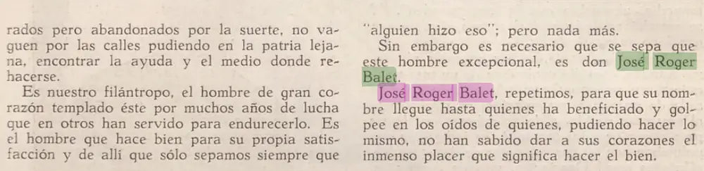 Hemeroteca española: revista Hojas españolas (mayo de 1934, n.º 23), artículo interior sobre José Roger Balet