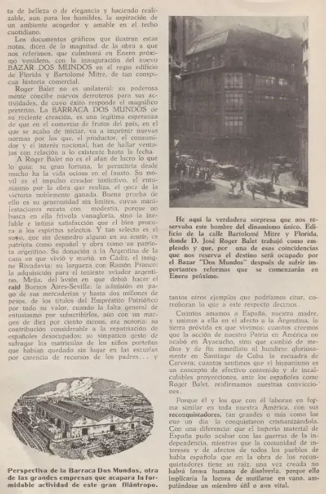 Hemeroteca española: revista Hojas españolas (julio de 1934, n.º 24), página 1 del reportaje sobre José Roger Balet