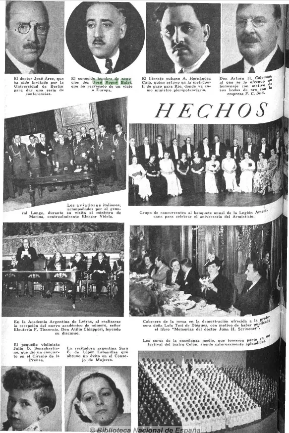 Hemeroteca: revista Caras y Caretas de Buenos Aires (20/11/1937, n.º 2.042) sobre José Roger Balet