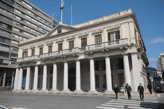 Click to enlarge historical photograph Government House of Uruguay in Montevideo