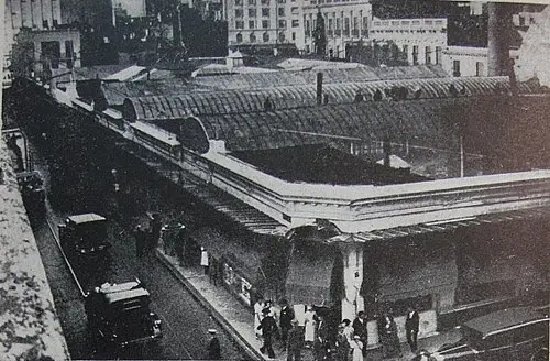 Click to enlarge historical photograph Exterior of the historical Mercado del Plata in Buenos Aires