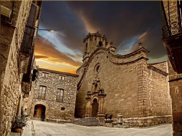 Click to enlarge historical photograph Church of Granyena de les Garrigues in Lleida, Catalonia
