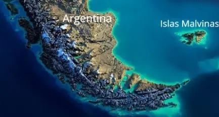 Click to enlarge historical photograph Map of the Falkland Islands (Islas Malvinas)